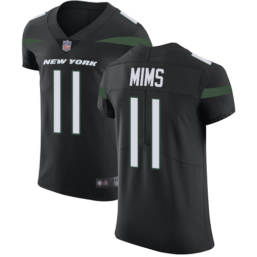 Nike Jets #11 Denzel Mim Black Alternate Men's Stitched NFL New Elite Jersey Nike Jets #11 Denzel Mim Black Alternate Men's Stitched NFL New Elite Jersey