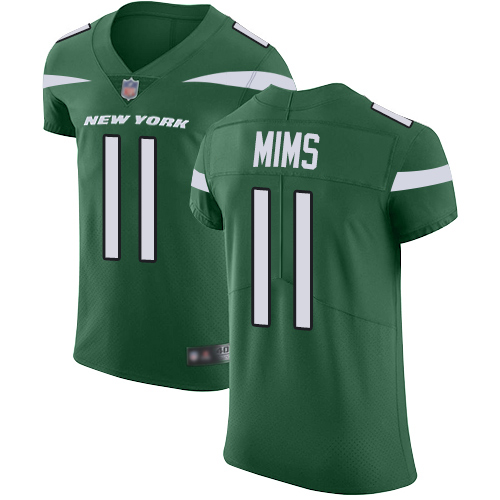 Nike Jets #11 Denzel Mim Green Team Color Men's Stitched NFL Vapor Untouchable Elite Jersey Nike Jets #11 Denzel Mim Green Team Color Men's Stitched NFL Vapor Untouchable Elite Jersey