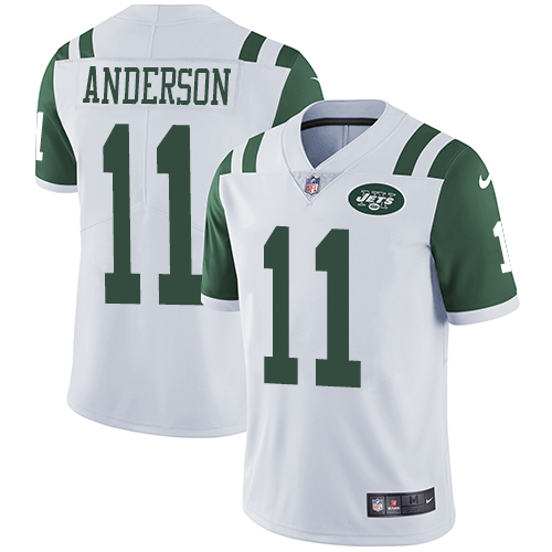 Nike Jets #11 Robby Anderson White Men's Stitched NFL Vapor Untouchable Limited Jersey Nike Jets #11 Robby Anderson White Men's Stitched NFL Vapor Untouchable Limited Jersey