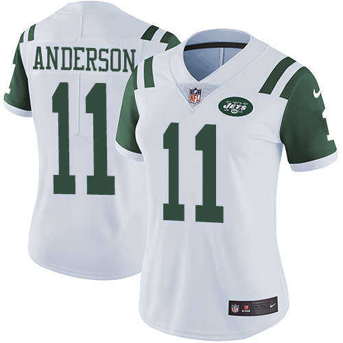 Nike Jets #11 Robby Anderson White Women's Stitched NFL Vapor Untouchable Limited Jersey