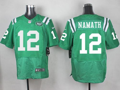 Nike Jets #12 Joe Namath Green Men's Stitched NFL Elite Rush jerseys