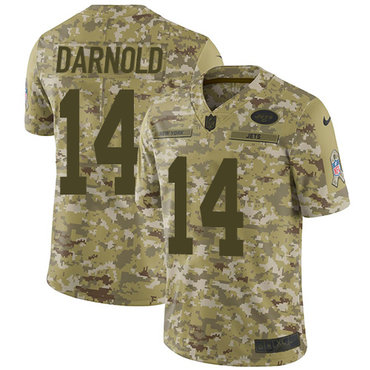Nike Jets #14 Sam Darnold Camo Men's Stitched NFL Limited 2018 Salute To Service Jersey Nike Jets #14 Sam Darnold Camo Men's Stitched NFL Limited 2018 Salute To Service Jersey