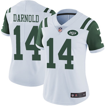 Nike Jets #14 Sam Darnold White Women's Stitched NFL Vapor Untouchable Limited Jersey Nike Jets #14 Sam Darnold White Women's Stitched NFL Vapor Untouchable Limited Jersey