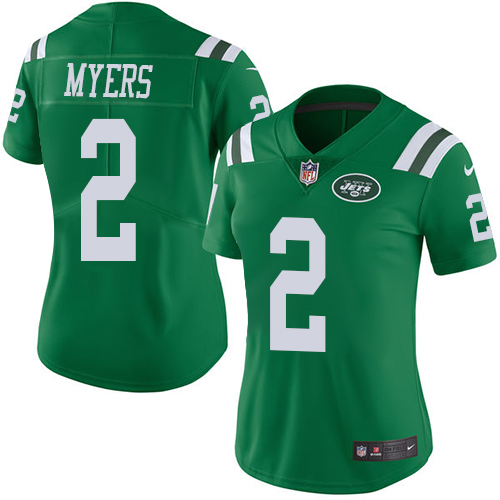 Nike Jets #2 Jason Myers Green Women's Stitched NFL Limited Rush Jersey Nike Jets #2 Jason Myers Green Women's Stitched NFL Limited Rush Jersey