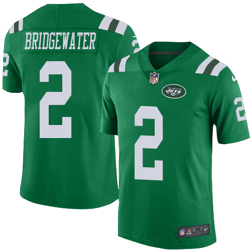 Nike Jets #2 Teddy Bridgewater Green Men's Stitched NFL Limited Rush Jersey
