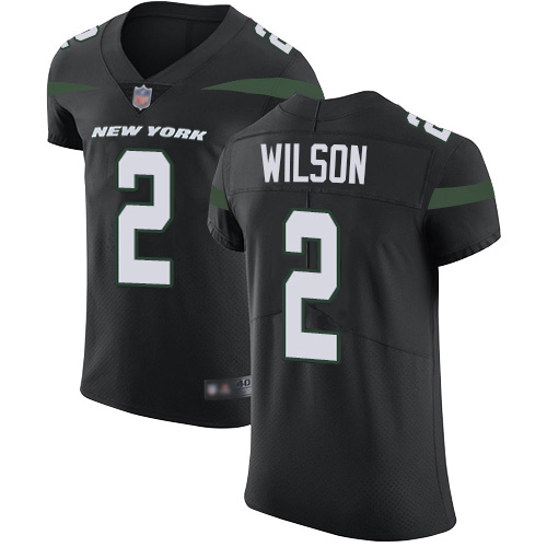 Nike Jets #2 Zach Wilson Black Alternate Men's Stitched NFL New Elite Jersey Nike Jets #2 Zach Wilson Black Alternate Men's Stitched NFL New Elite Jersey