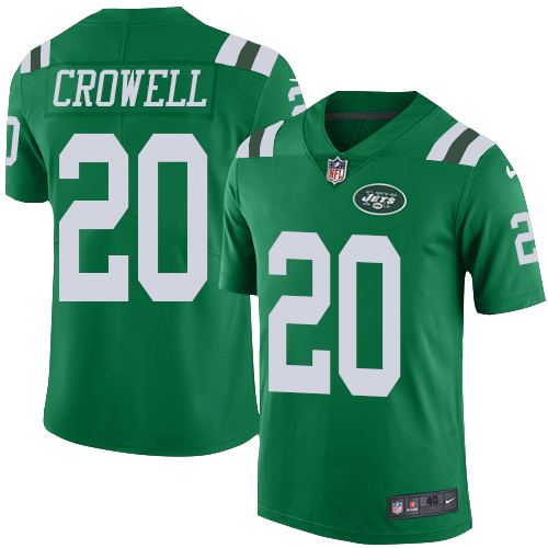 Nike Jets #20 Isaiah Crowell Green Men's Stitched NFL Elite Rush Jersey Nike Jets #20 Isaiah Crowell Green Men's Stitched NFL Elite Rush Jersey