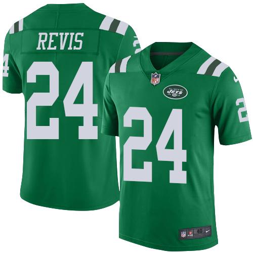 Nike Jets #24 Darrelle Revis Green Men's Stitched NFL Elite Rush Jersey Nike Jets #24 Darrelle Revis Green Men's Stitched NFL Elite Rush Jersey