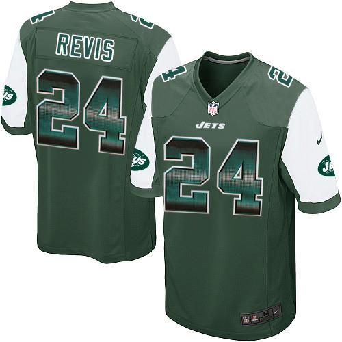 Nike Jets #24 Darrelle Revis Green Team Color Men's Stitched NFL Limited Strobe Jersey Nike Jets #24 Darrelle Revis Green Team Color Men's Stitched NFL Limited Strobe Jersey