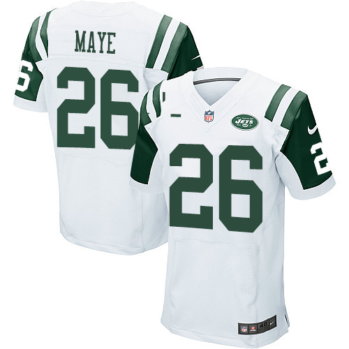 Nike Jets #26 Marcus Maye White Men's Stitched NFL Elite Jersey