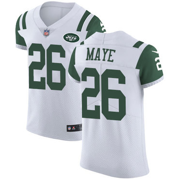 Nike Jets #26 Marcus Maye White Men's Stitched NFL Vapor Untouchable Elite Jersey Nike Jets #26 Marcus Maye White Men's Stitched NFL Vapor Untouchable Elite Jersey