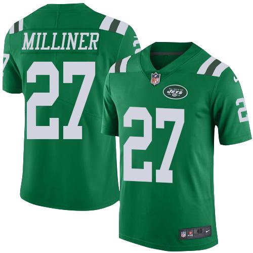 Nike Jets #27 Dee Milliner Green Men's Stitched NFL Elite Rush Jersey Nike Jets #27 Dee Milliner Green Men's Stitched NFL Elite Rush Jersey