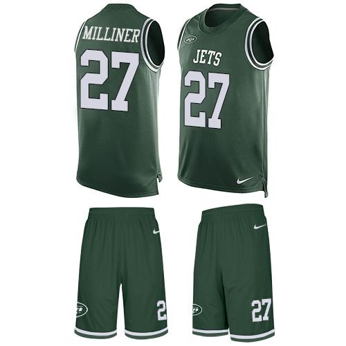Nike Jets #27 Dee Milliner Green Team Color Men's Stitched NFL Limited Tank Top Suit Jersey Nike Jets #27 Dee Milliner Green Team Color Men's Stitched NFL Limited Tank Top Suit Jersey