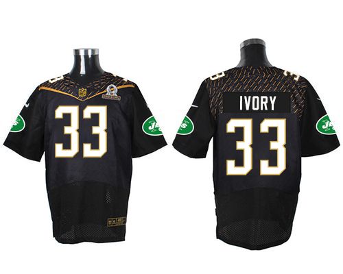 Nike Jets #33 Chris Ivory Black 2016 Pro Bowl Men's Stitched NFL Elite Jersey Nike Jets #33 Chris Ivory Black 2016 Pro Bowl Men's Stitched NFL Elite Jersey