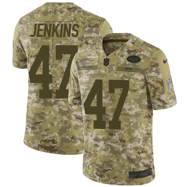 Nike Jets #47 Jordan Jenkins Camo Men's Stitched NFL Limited 2018 Salute To Service Jersey Nike Jets #47 Jordan Jenkins Camo Men's Stitched NFL Limited 2018 Salute To Service Jersey