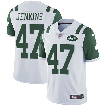 Nike Jets #47 Jordan Jenkins White Men's Stitched NFL Vapor Untouchable Limited Jersey Nike Jets #47 Jordan Jenkins White Men's Stitched NFL Vapor Untouchable Limited Jersey
