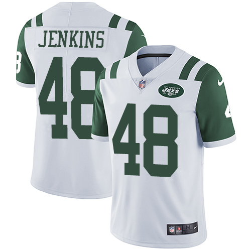 Nike Jets #48 Jordan Jenkins White Men's Stitched NFL Vapor Untouchable Limited Jersey Nike Jets #48 Jordan Jenkins White Men's Stitched NFL Vapor Untouchable Limited Jersey