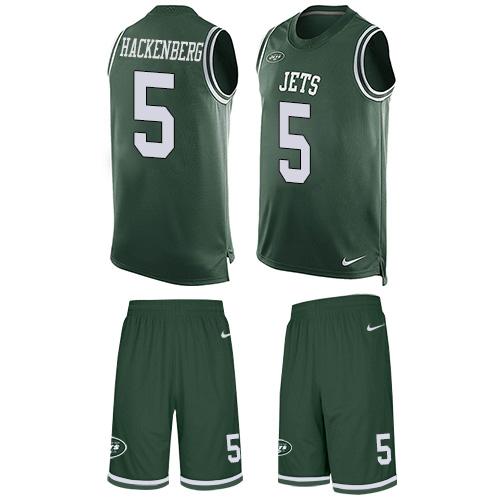 Nike Jets #5 Christian Hackenberg Green Team Color Men's Stitched NFL Limited Tank Top Suit Jersey Nike Jets #5 Christian Hackenberg Green Team Color Men's Stitched NFL Limited Tank Top Suit Jersey