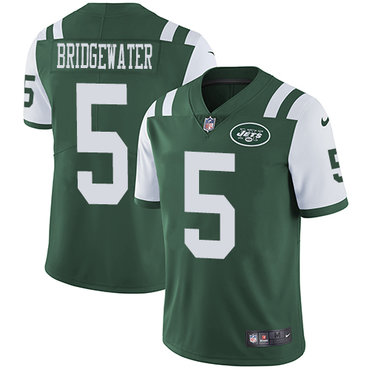 Nike Jets #5 Teddy Bridgewater Green Team Color Men's Stitched NFL Vapor Untouchable Limited Jersey