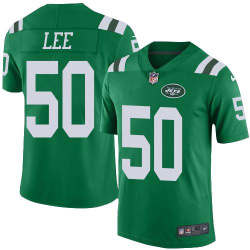 Nike Jets #50 Darron Lee Green Men's Stitched NFL Elite Rush Jersey Nike Jets #50 Darron Lee Green Men's Stitched NFL Elite Rush Jersey