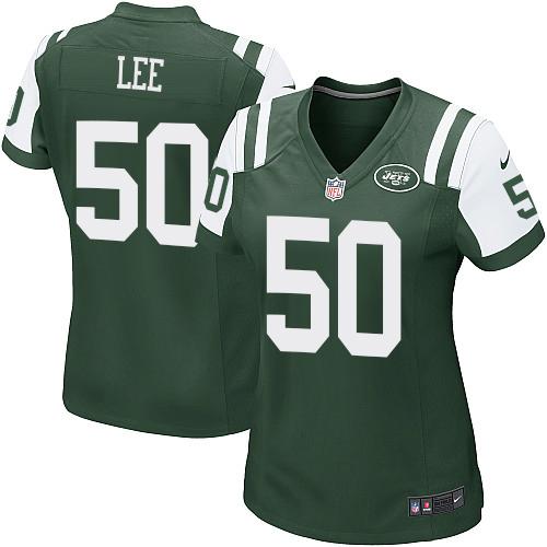 Nike Jets #50 Darron Lee Green Team Color Women's Stitched NFL Elite Jersey