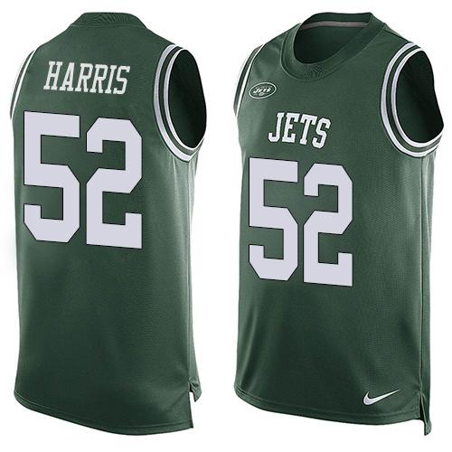 Nike Jets #52 David Harris Green Team Color Men's Stitched NFL Limited Tank Top Jersey Nike Jets #52 David Harris Green Team Color Men's Stitched NFL Limited Tank Top Jersey