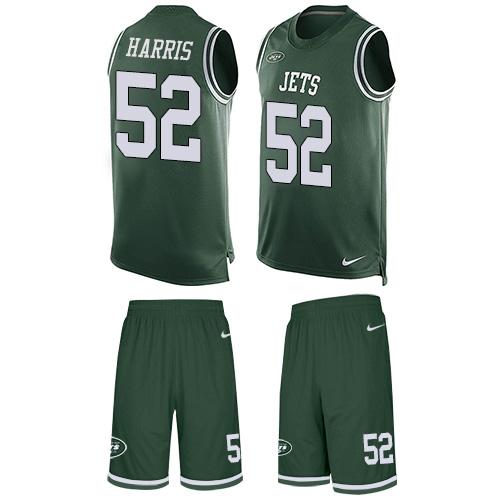 Nike Jets #52 David Harris Green Team Color Men's Stitched NFL Limited Tank Top Suit Jersey Nike Jets #52 David Harris Green Team Color Men's Stitched NFL Limited Tank Top Suit Jersey