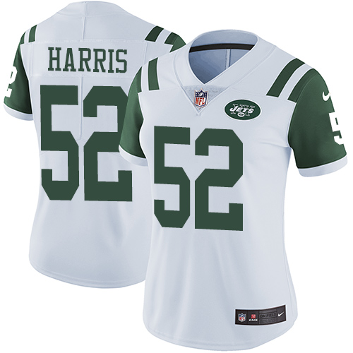 Nike Jets #52 David Harris White Women's Stitched NFL Vapor Untouchable Limited Jersey