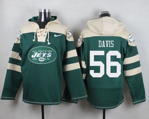 Nike Jets #56 Demario Davis Green Player Pullover NFL Hoodie Nike Jets #56 Demario Davis Green Player Pullover NFL Hoodie