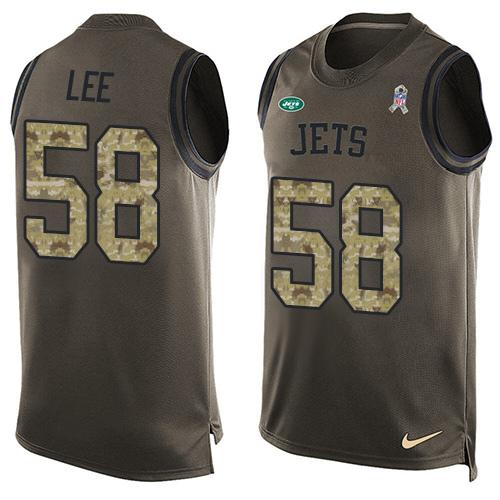 Nike Jets #58 Darron Lee Green Men's Stitched NFL Limited Salute To Service Tank Top Jersey Nike Jets #58 Darron Lee Green Men's Stitched NFL Limited Salute To Service Tank Top Jersey