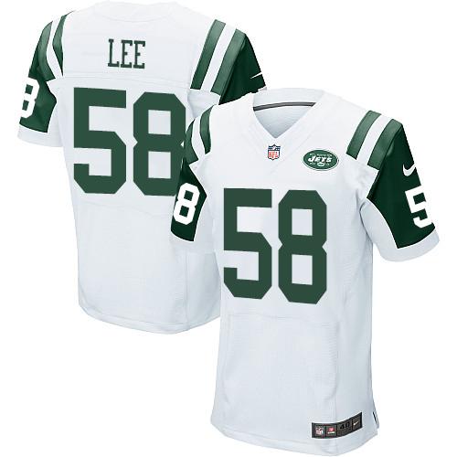 Nike Jets #58 Darron Lee White Men's Stitched NFL Elite Jersey