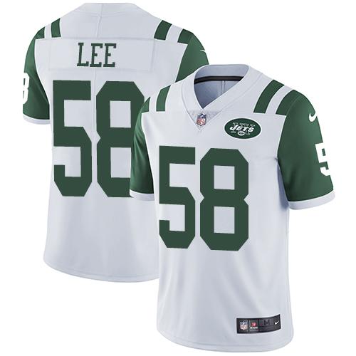 Nike Jets #58 Darron Lee White Men's Stitched NFL Vapor Untouchable Limited Jersey Nike Jets #58 Darron Lee White Men's Stitched NFL Vapor Untouchable Limited Jersey