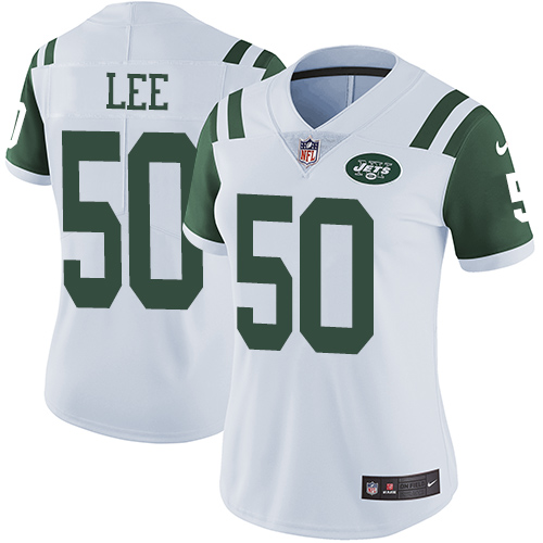 Nike Jets #58 Darron Lee White Women's Stitched NFL Vapor Untouchable Limited Jersey