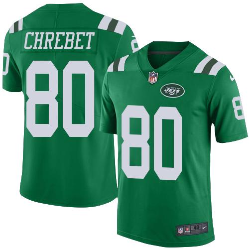 Nike Jets #80 Wayne Chrebet Green Men's Stitched NFL Elite Rush Jersey Nike Jets #80 Wayne Chrebet Green Men's Stitched NFL Elite Rush Jersey