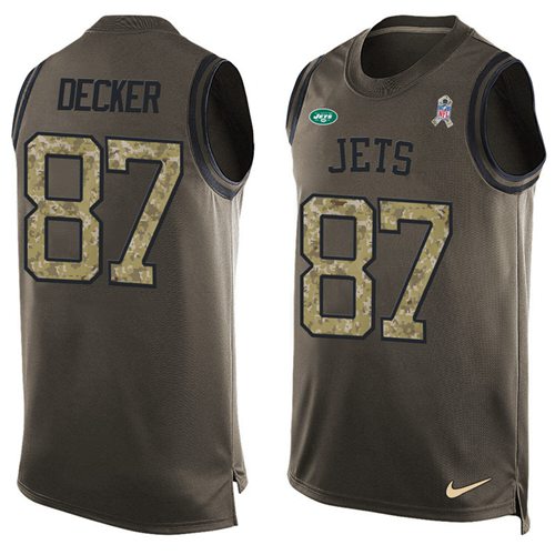 Nike Jets #87 Eric Decker Green Men's Stitched NFL Limited Salute To Service Tank Top Jersey Nike Jets #87 Eric Decker Green Men's Stitched NFL Limited Salute To Service Tank Top Jersey