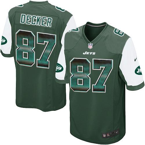Nike Jets #87 Eric Decker Green Team Color Men's Stitched NFL Limited Strobe Jersey Nike Jets #87 Eric Decker Green Team Color Men's Stitched NFL Limited Strobe Jersey