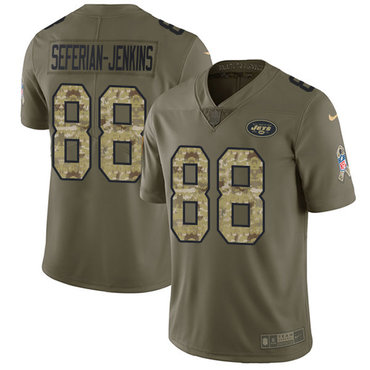 Nike Jets #88 Austin Seferian-Jenkins Olive Camo Men's Stitched NFL Limited 2017 Salute To Service Jersey Nike Jets #88 Austin Seferian-Jenkins Olive Camo Men's Stitched NFL Limited 2017 Salute To Service Jersey