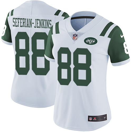Nike Jets #88 Austin Seferian-Jenkins White Women's Stitched NFL Vapor Untouchable Limited Jersey