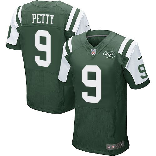 Nike Jets #9 Bryce Petty Green Team Color Men's Stitched NFL Elite Jersey Nike Jets #9 Bryce Petty Green Team Color Men's Stitched NFL Elite Jersey