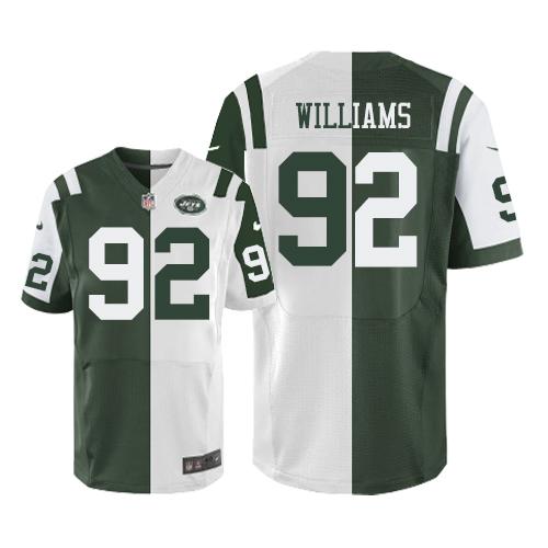 Nike Jets #92 Leonard Williams Green White Men's Stitched NFL Elite Split Jersey