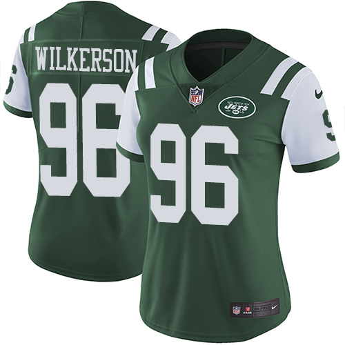 Nike Jets #96 Muhammad Wilkerson Green Team Color Women's Stitched NFL Vapor Untouchable Limited Jersey