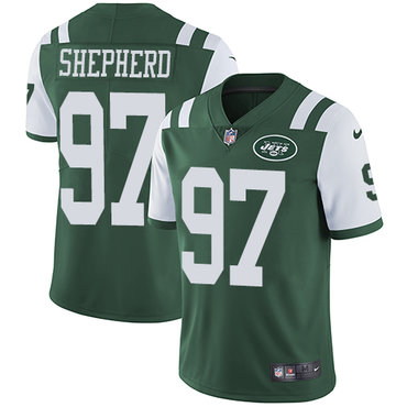 Nike Jets #97 Nathan Shepherd Green Team Color Men's Stitched NFL Vapor Untouchable Limited Jersey