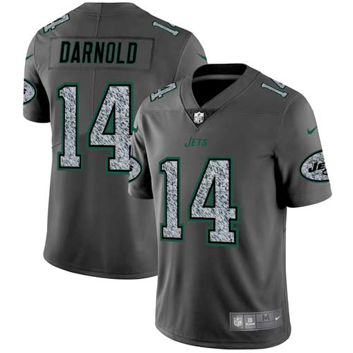 Nike Jets 14 Sam Darnold Gray Camo Vapor Untouchable Limited Jersey Nike Jets 14 Sam Darnold Gray Camo Vapor Untouchable Limited Jersey