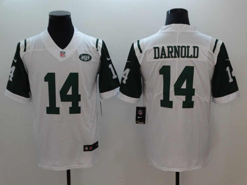 Nike Jets 14 Sam Darnold White Vapor Untouchable Player Limited Jersey