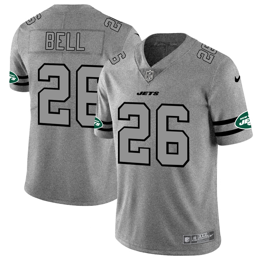 Nike Jets 26 Le'Veon Bell 2019 Gray Gridiron Gray Vapor Untouchable Limited Jersey Nike Jets 26 Le'Veon Bell 2019 Gray Gridiron Gray Vapor Untouchable Limited Jersey