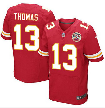 Nike Kansas City Chiefs #13 De'Anthony Thomas Red Team Color Men's Stitched NFL Elite Jersey Nike Kansas City Chiefs #13 De'Anthony Thomas Red Team Color Men's Stitched NFL Elite Jersey