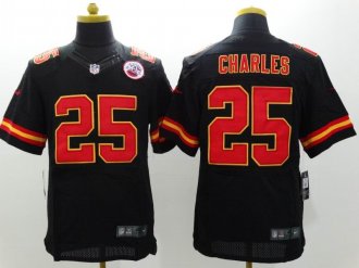 Nike Kansas City Chiefs #25 Charles Black Men's NFL Elite Jerseys Nike Kansas City Chiefs #25 Charles Black Men's NFL Elite Jerseys