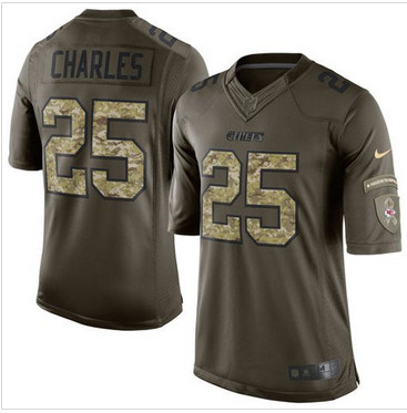 Nike Kansas City Chiefs #25 Jamaal Charles Green Men's Stitched NFL Limited Salute to Service Jersey Nike Kansas City Chiefs #25 Jamaal Charles Green Men's Stitched NFL Limited Salute to Service Jersey