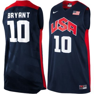 NEW Kobe Bryant USA Basketball 2012 Navy Blue Jersey