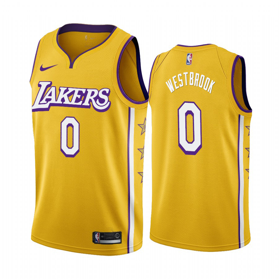 Nike Lakers #0 Russell Westbrook Youth Unveil 2019-20 City Edition Swingman NBA Jersey Yellow Nike Lakers #0 Russell Westbrook Youth Unveil 2019-20 City Edition Swingman NBA Jersey Yellow